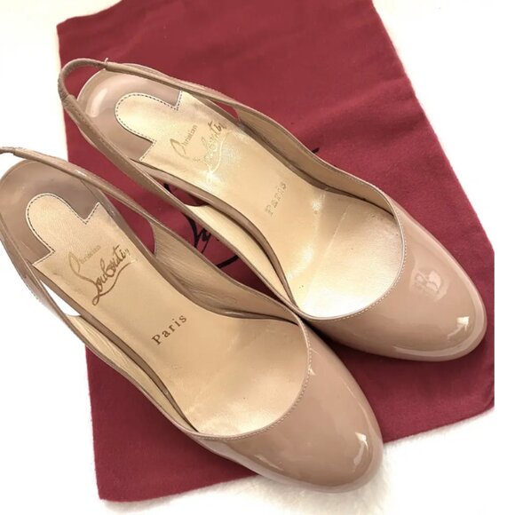 Aic Christian Louboutin Horatio Patent leather red bottom heels 7 - Picture 5 of 11